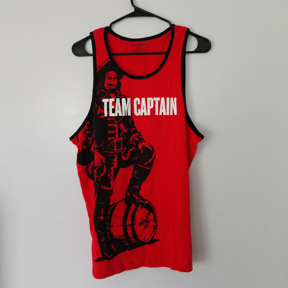 Captain Morgan Ringer Tank Top Size Medium
